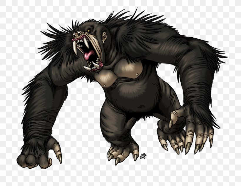 Ape Baboons Gorilla Gray Wolf Werewolf, PNG, 1280x989px, Ape, Art, Baboons, Canidae, Carnivoran Download Free