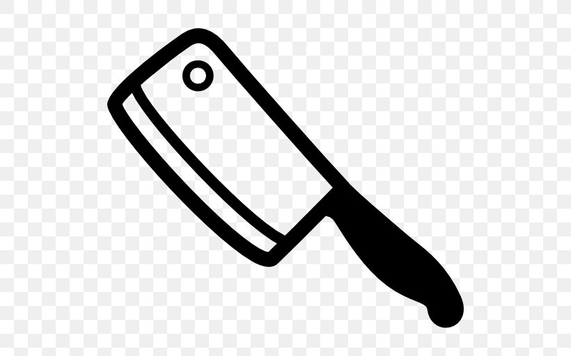 Chef's Knife Cleaver Kitchen Knives Butcher Knife, PNG, 512x512px, Knife, Area, Black, Black And White, Blade Download Free