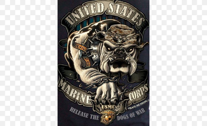 Devil Dog United States Marine Corps Marines Semper Fidelis Military, PNG, 500x500px, Devil Dog, Army, Bulldog, Dog, Jarhead Download Free