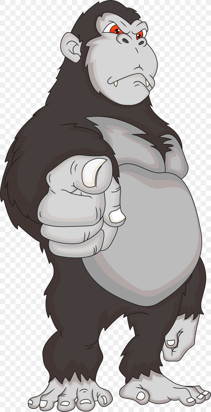 Gorilla Royalty-free Clip Art, PNG, 2011x3923px, Gorilla, Animation, Arm, Art, Bear Download Free