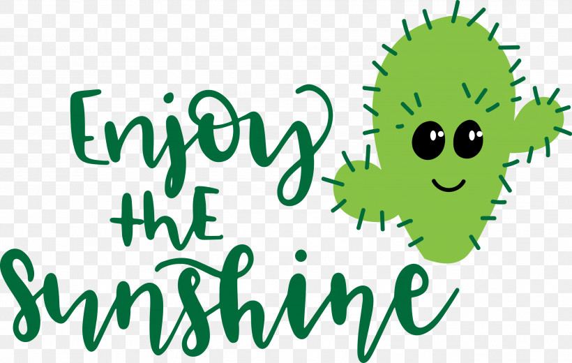 Sunshine Enjoy The Sunshine, PNG, 2999x1903px, Sunshine, Cartoon, Green, Happiness, Leaf Download Free