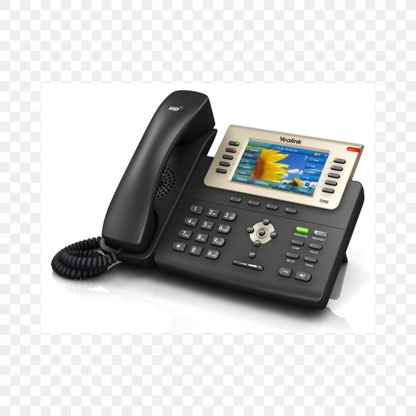 VoIP Phone Yealink SIP-T42G Telephone Session Initiation Protocol Yealink SIP-T29G, PNG, 1000x1000px, Voip Phone, Communication, Corded Phone, Electronics, Gigabit Ethernet Download Free
