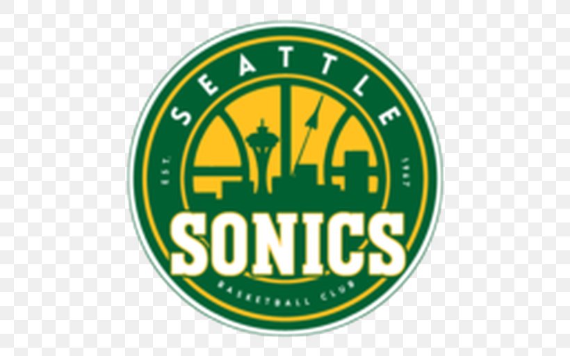 Seattle SuperSonics Relocation To Oklahoma City Oklahoma City Thunder Basketball, PNG, 512x512px, Seattle Supersonics, Area, Badge, Basketball, Brand Download Free