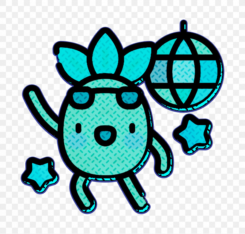 Disco Icon Dancing Icon Pineapple Character Icon, PNG, 1244x1186px, Disco Icon, Aqua, Blue, Cartoon, Dancing Icon Download Free