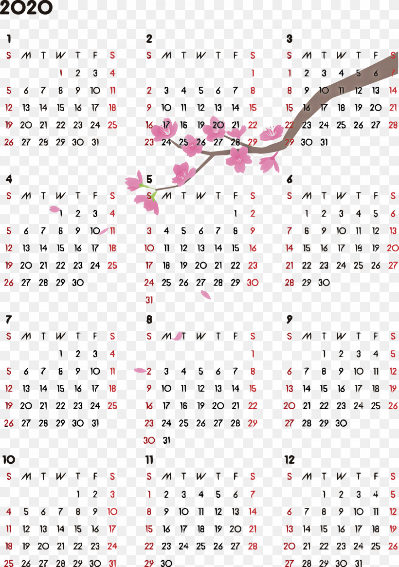 2020 Yearly Calendar Printable 2020 Yearly Calendar Year 2020 Calendar, PNG, 2112x3000px, 2020 Calendar, 2020 Yearly Calendar, Calendar, Line, Printable 2020 Yearly Calendar Download Free