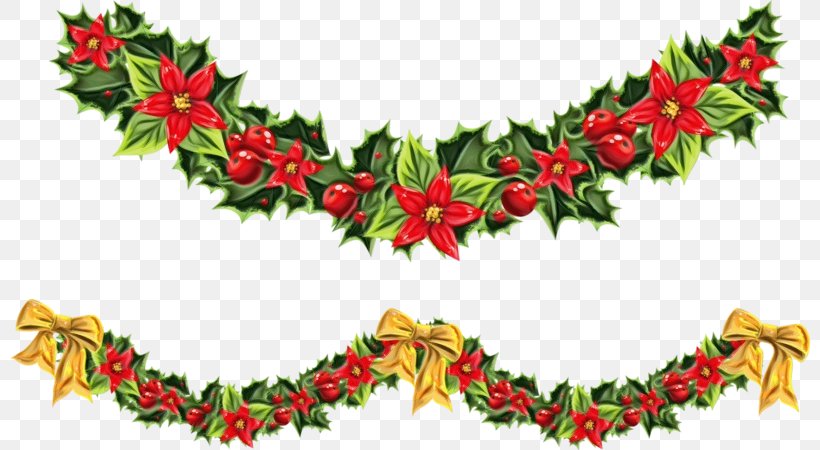 Christmas Decoration, PNG, 800x450px, Watercolor, Christmas Decoration, Fashion Accessory, Flower, Holly Download Free