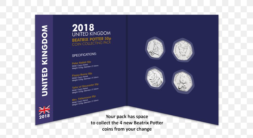 The Tale Of Peter Rabbit And Benjamin Bunny Fifty Pence World Of Beatrix Potter Collection, PNG, 650x450px, Tale Of Peter Rabbit, Beatrix Potter, Brand, Calendar, Coin Download Free