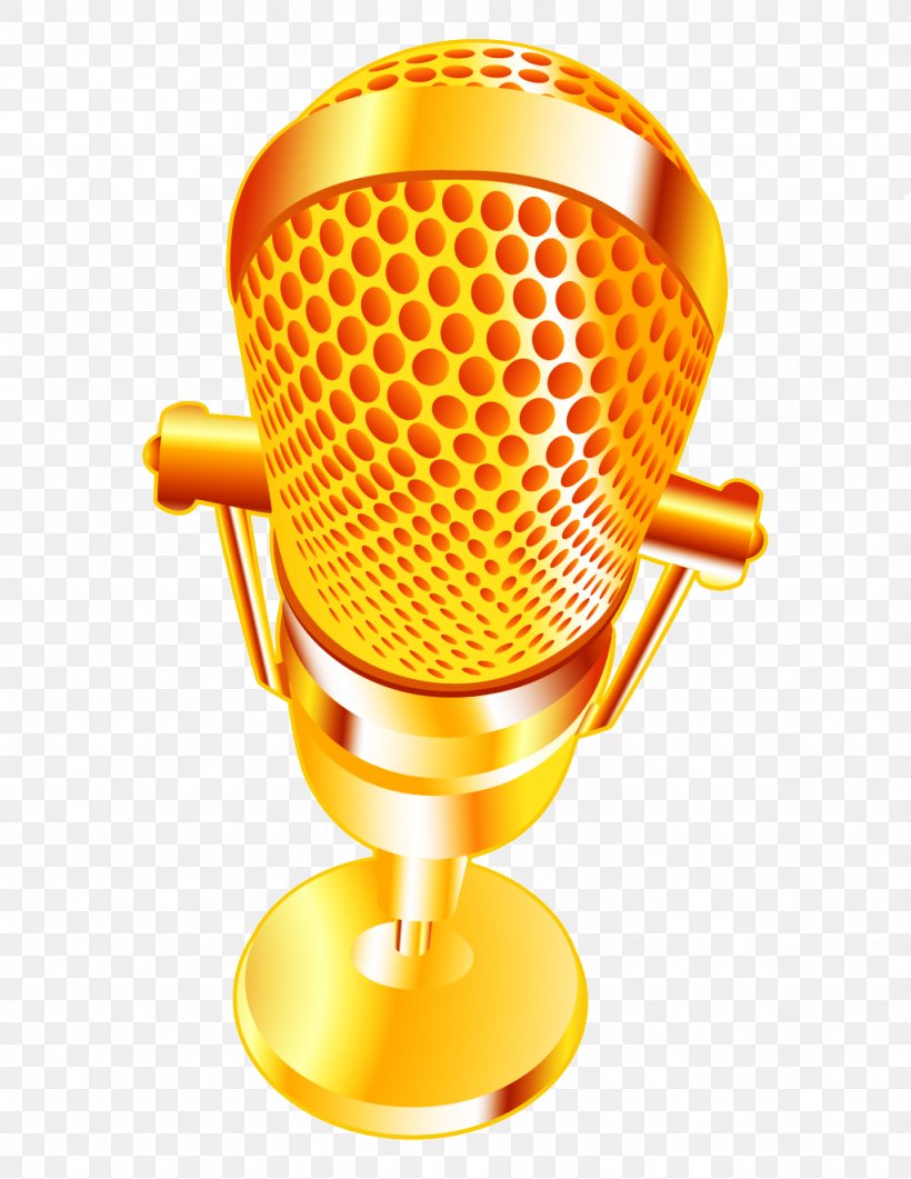 Microphone Stock Photography Stock Illustration Radio, PNG, 1024x1325px, Microphone, Announcer, Audio, Audio Equipment, Orange Download Free