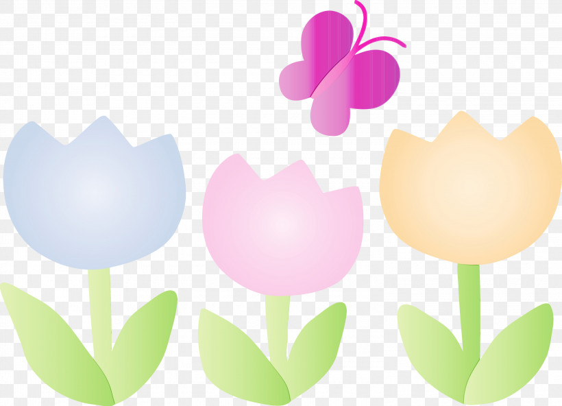 Tulip Pink Petal Flower Plant, PNG, 3000x2167px, Tulip, Butterfly, Flower, Lily Family, Paint Download Free