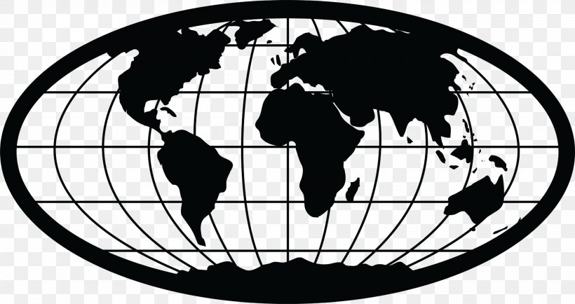 Globe Drawing Clip Art, PNG, 2000x1060px, Globe, Art, Ball, Black, Black And White Download Free