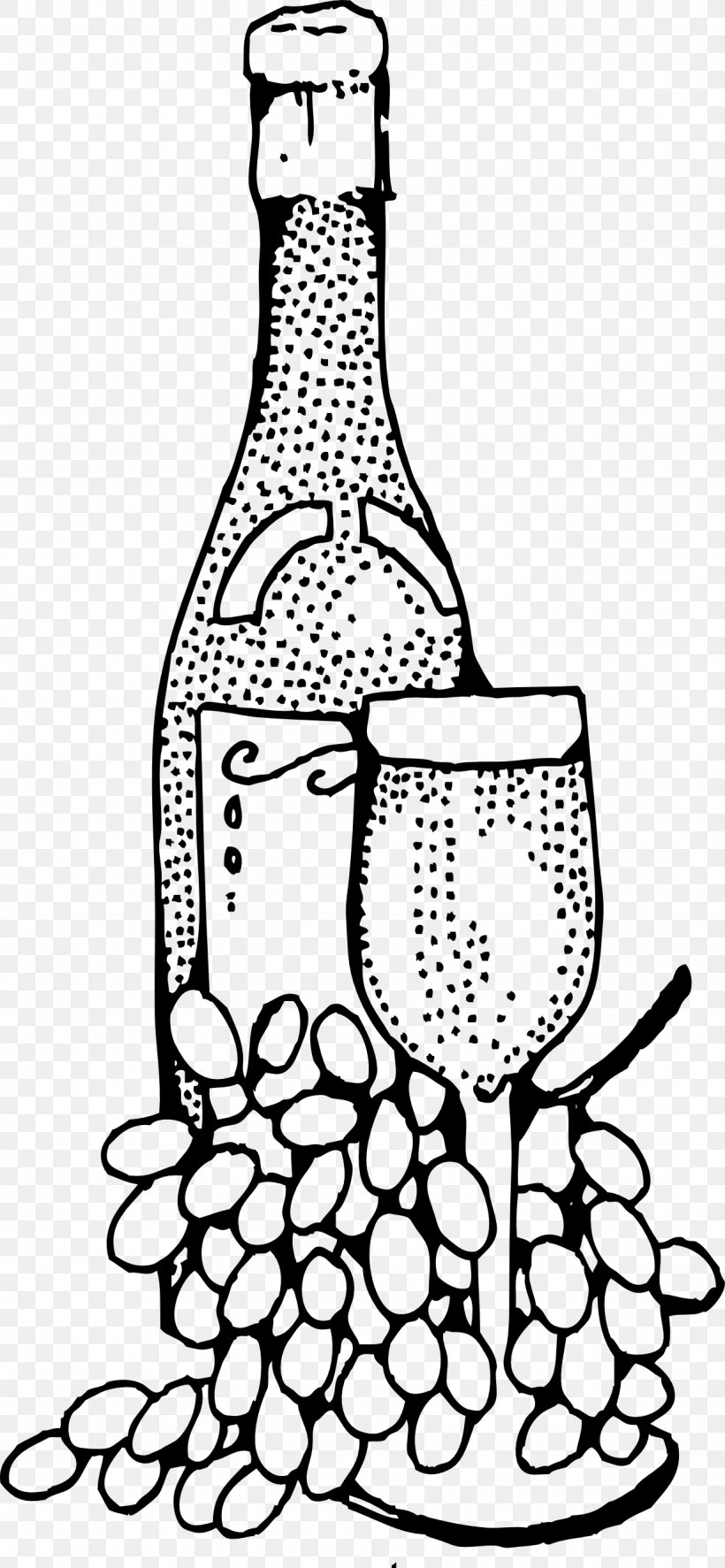 Wine Bottle Ready-to-Use Food And Drink Spot Illustrations Clip Art, PNG, 1229x2658px, Wine, Beer, Black And White, Bottle, Drawing Download Free