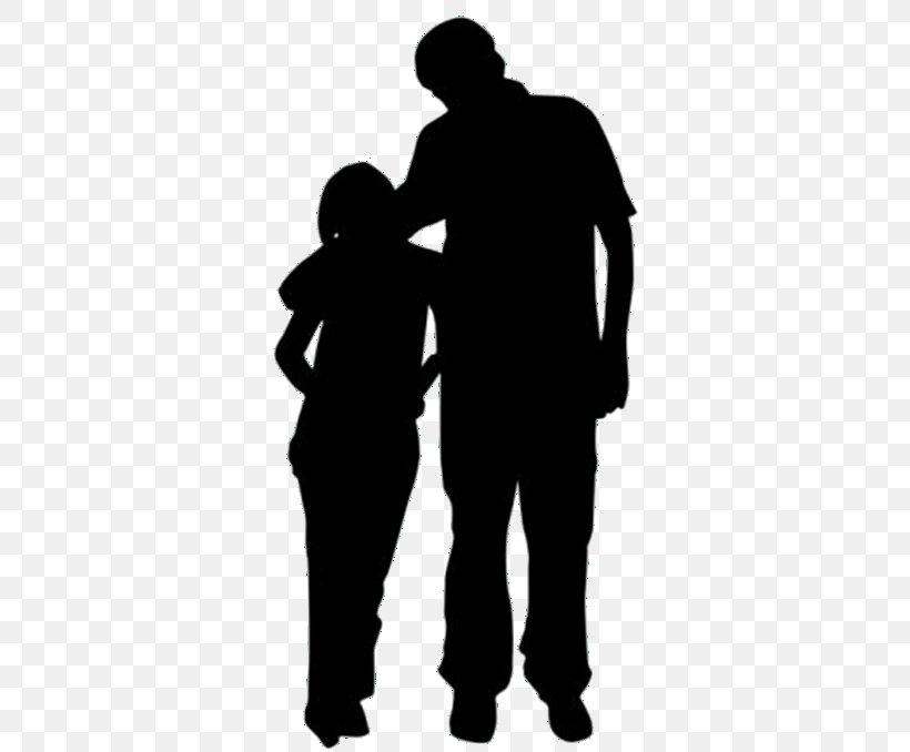 Father Silhouette Daughter, PNG, 372x678px, Father, Black And White