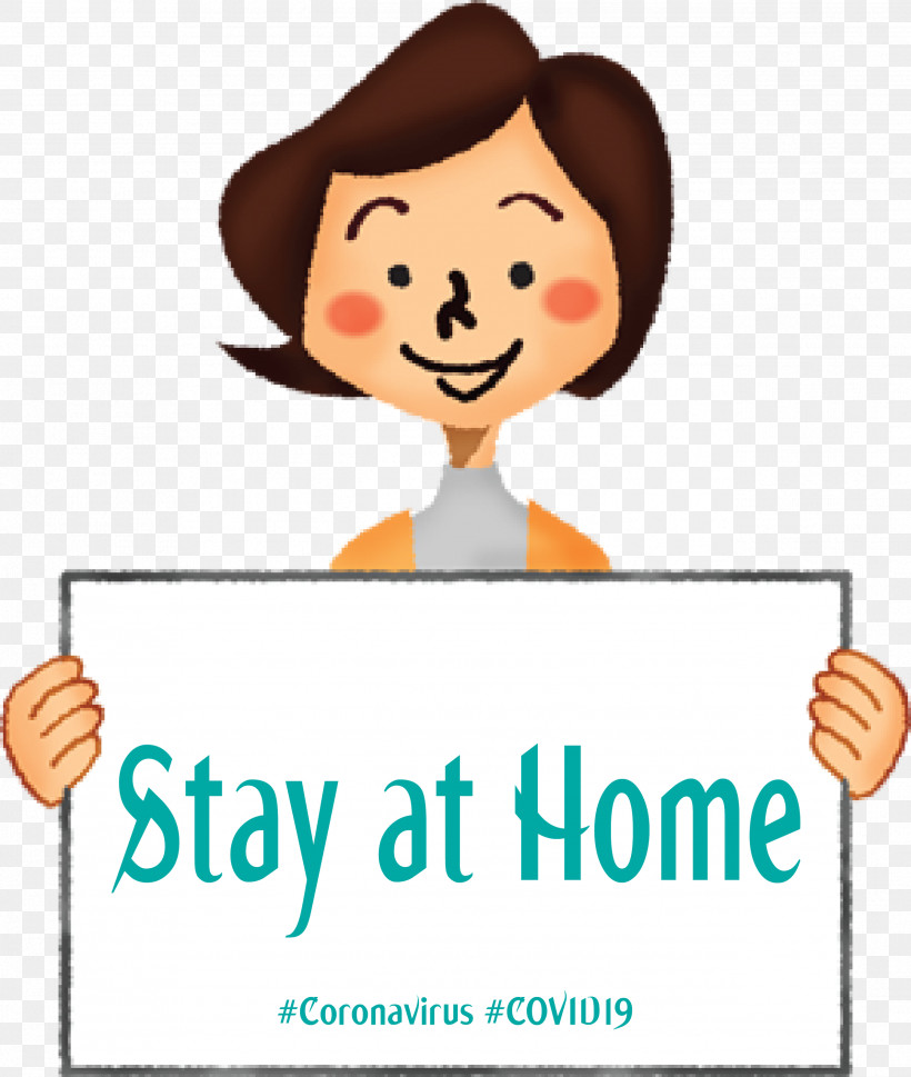 Stay At Home Coronavirus COVID19, PNG, 2538x3000px, Stay At Home, Cartoon, Coronavirus, Covid19, Happy Download Free