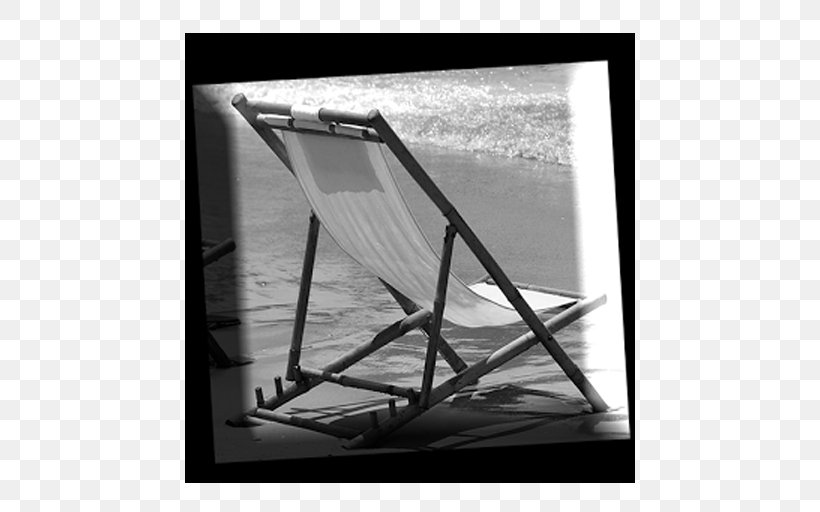Chair Shore Bank Sea Ocean, PNG, 512x512px, Chair, Bank, Beach, Black And White, Coast Download Free