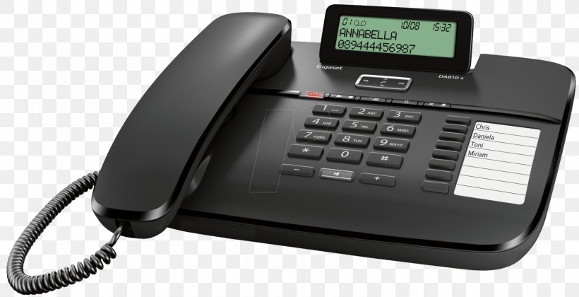 Gigaset DA710 Telephone Home & Business Phones Gigaset DA210 Gigaset DA810A, PNG, 1560x800px, Gigaset Da710, Analog Signal, Answering Machines, Audioline Bigtel 48, Caller Id Download Free