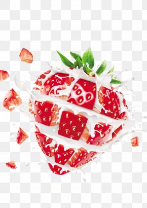Strawberry Milk - Ice Cream Milkshake Berry PNG