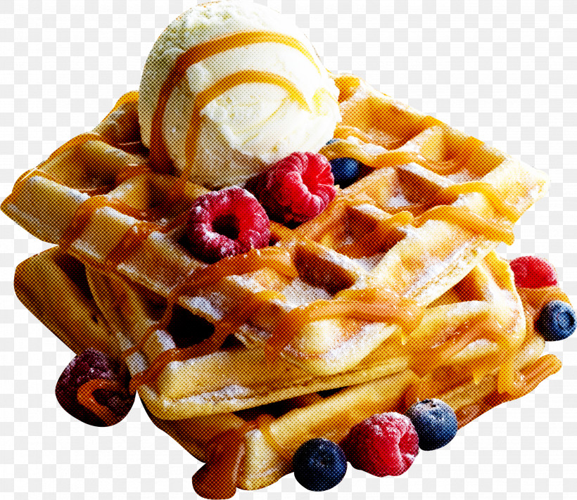 Ice Cream, PNG, 3066x2659px, Waffle, Belgian Waffle, Breakfast, Chocolate, Cuisine Download Free