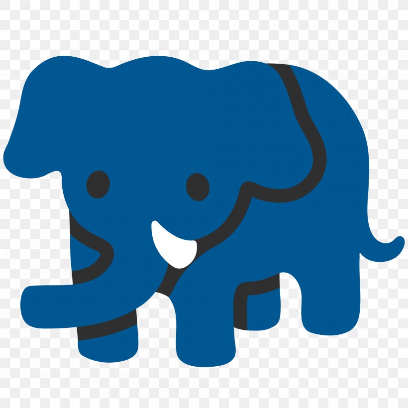 Indian Elephant Emoji African Elephant Noto Fonts Synonyms And Antonyms, PNG, 2000x2000px, Indian Elephant, African Elephant, Blue, Carnivoran, Dog Like Mammal Download Free