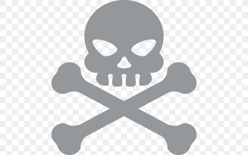 Emoji Skull And Crossbones Emoticon Calavera, PNG, 512x512px, Emoji, Black And White, Bone, Calavera, Emoji Movie Download Free