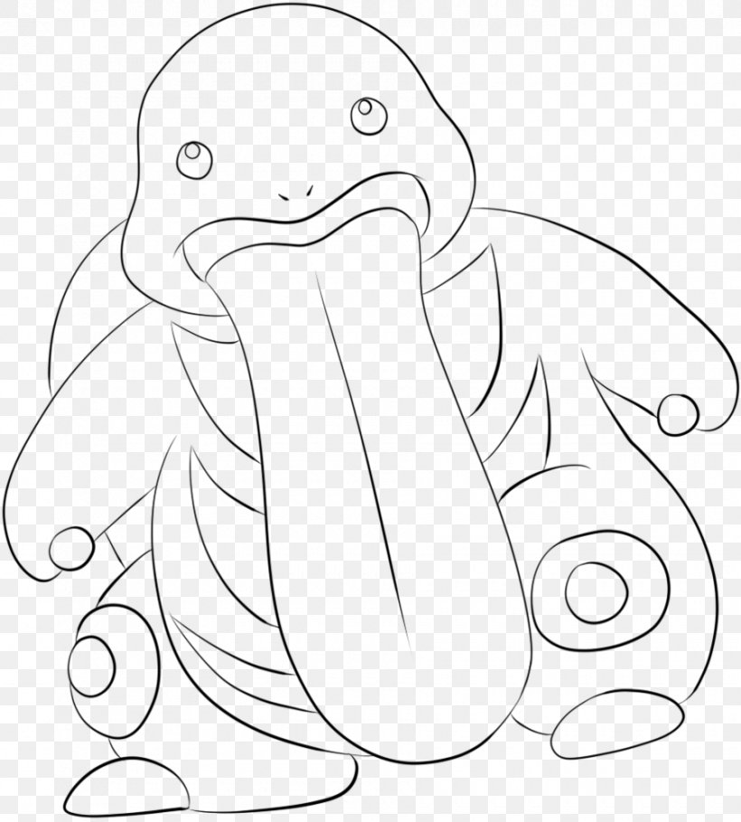Coloring Book Lickitung Pokémon X And Y Drawing, PNG, 900x998px, Watercolor, Cartoon, Flower, Frame, Heart Download Free