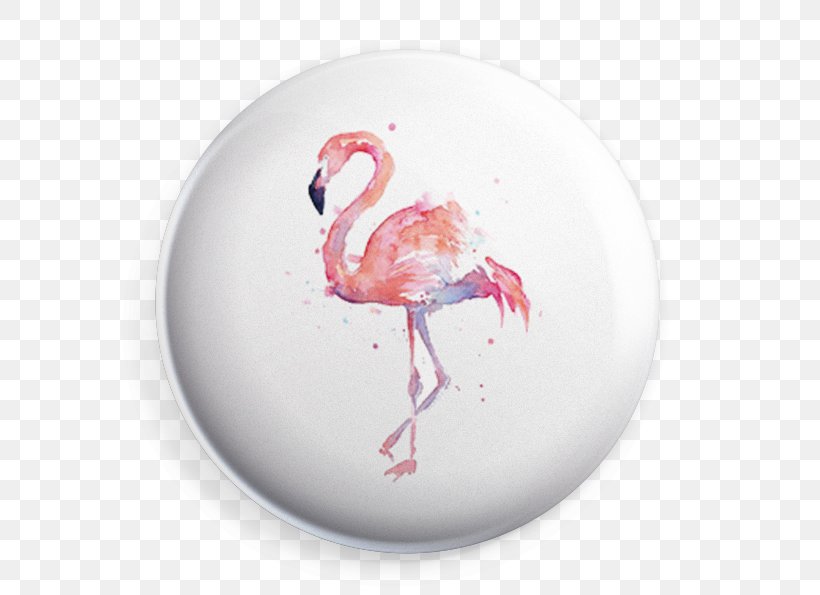 Flamingo Watercolor Painting Art Canvas Print, PNG, 595x595px, Flamingo, Art, Beak, Bird, Canvas Download Free