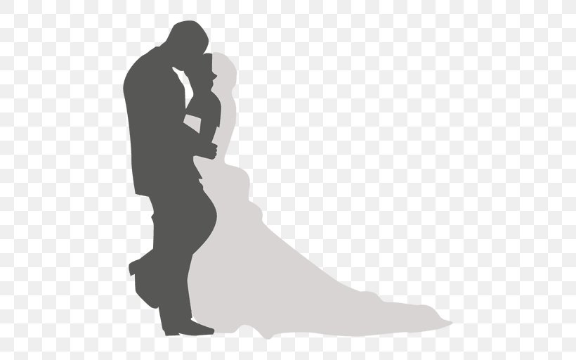 Silhouette Wedding, PNG, 512x512px, Silhouette, Arm, Black And White, Designer, Hand Download Free