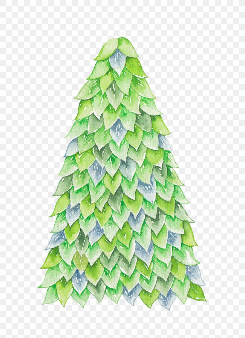 Christmas Tree Watercolor Painting Illustration, PNG, 1477x2035px, Christmas Tree, Christmas, Christmas Decoration, Christmas Ornament, Conifer Download Free