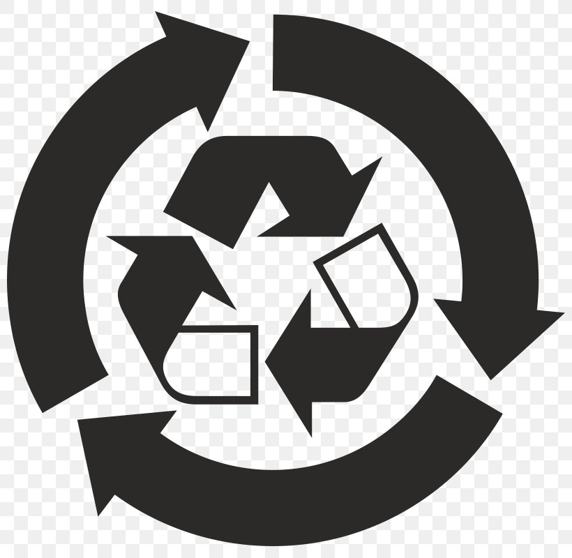 Paper Recycling Recycling Symbol Waste Hierarchy, PNG, 800x800px, Paper, Black And White, Brand, Decal, Label Download Free