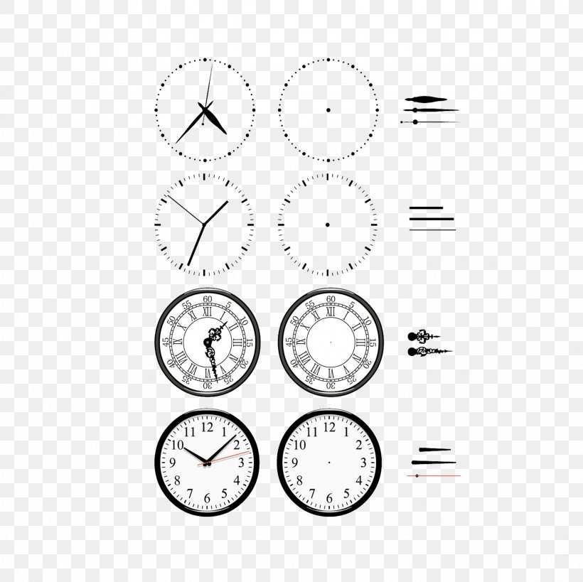 Clock Dial Clip Art, PNG, 2362x2362px, Clock, Area, Black And White, Body Jewelry, Brand Download Free