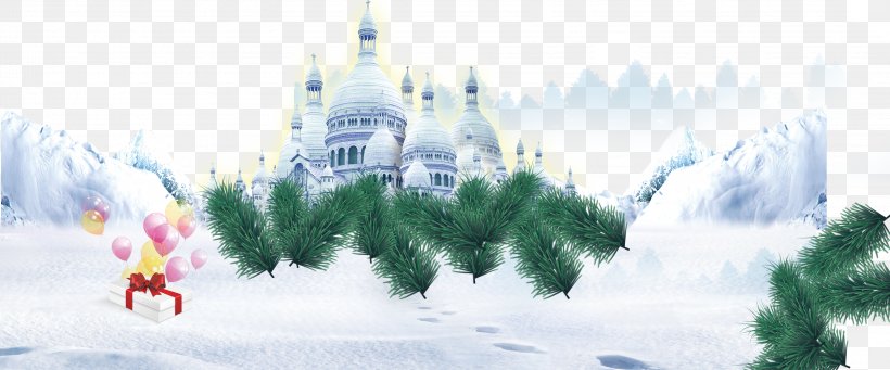 Winter Poster Graphic Design, PNG, 3250x1355px, Tree, Illustration, Sky, World Download Free
