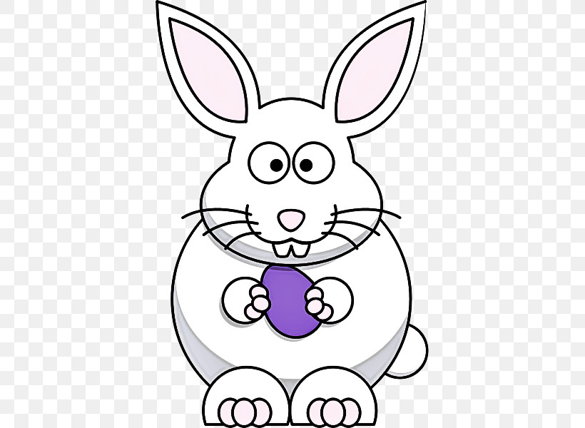 Easter Bunny, PNG, 600x600px, Rabbit, Cartoon, Drawing, Easter Bunny, Line Art Download Free