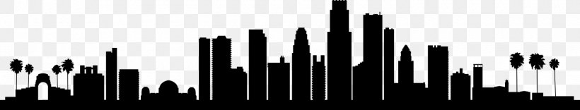 Los Angeles Skyline, PNG, 1500x287px, Los Angeles, Black And White, City, Metropolis, Monochrome Download Free