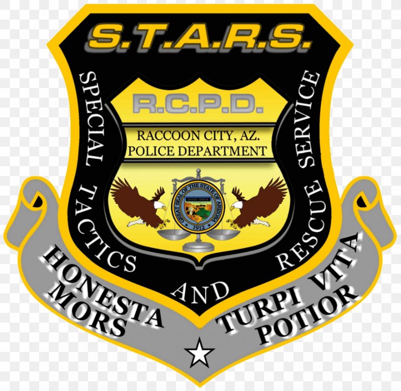 Resident Evil: Operation Raccoon City S.T.A.R.S. Logo Raccoon Police Department, PNG, 900x879px, Raccoon City, Badge, Brand, Emblem, Label Download Free