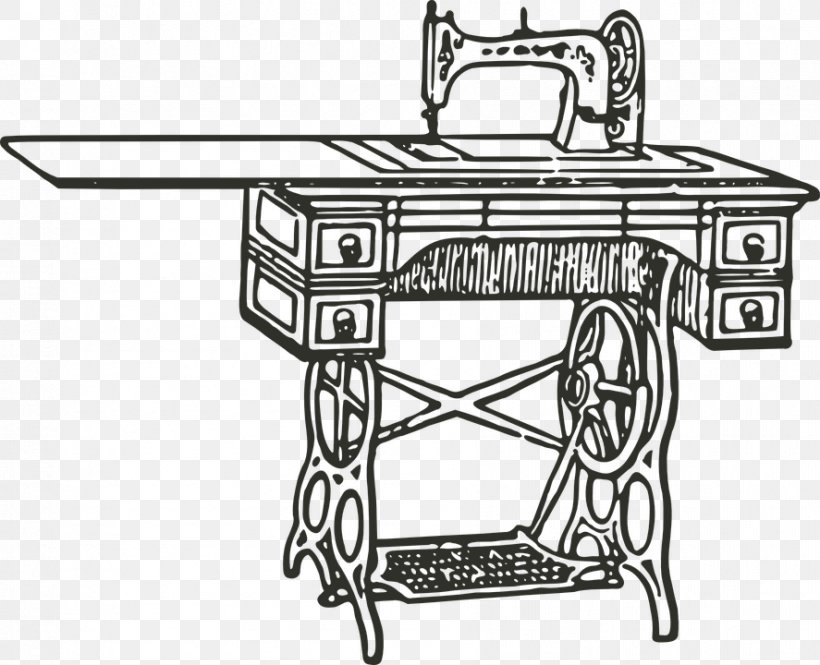 Sewing Drawing, PNG, 887x720px, Sewing, Antique, Black And White, Clothing, Drawing Download Free