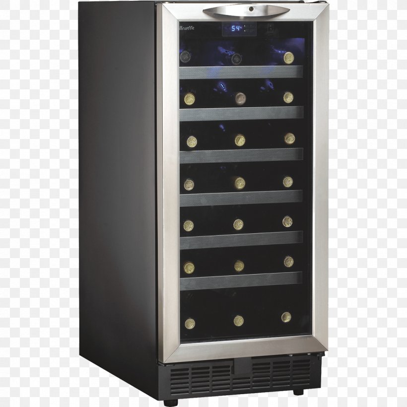 Wine Cooler Wine Cellar Danby Silhouette Cheshire DWC1534BLS, PNG, 1200x1200px, Wine Cooler, Alcopop, Bottle, Cooler, Danby Download Free