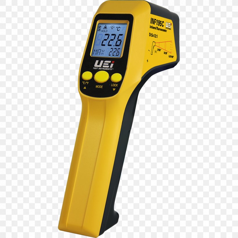 Infrared Thermometers Thermocouple Measuring Instrument, PNG, 1200x1200px, Infrared Thermometers, Calibration, Electronic Test Equipment, Extech Instruments, Hardware Download Free