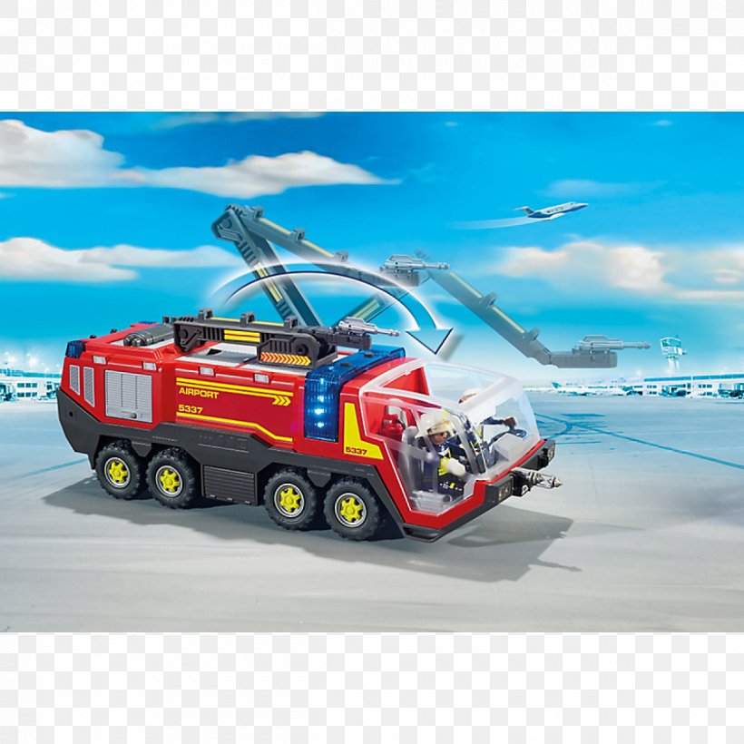 Playmobil Fire Engine Light Fire Station Airport, PNG, 1200x1200px, Playmobil, Aircraft Rescue And Firefighting, Airport, Airport Crash Tender, Construction Equipment Download Free