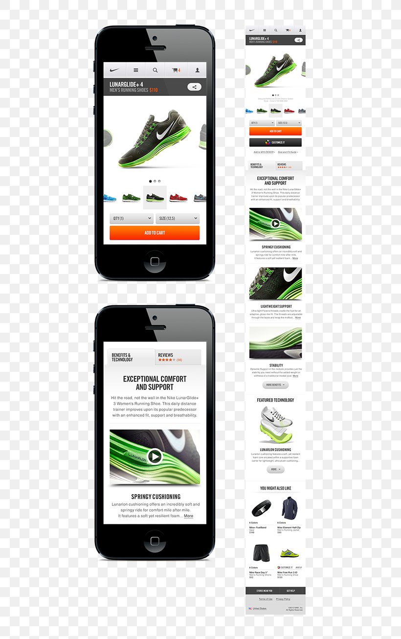 Smartphone Mobile Phones Nike Factory Store Brand, PNG, 600x1306px, Smartphone, Behance, Brand, Communication, Communication Device Download Free