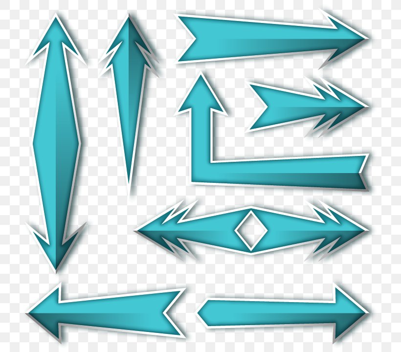 Arrow 3D Computer Graphics Icon, PNG, 736x720px, 3d Computer Graphics, Animation, Aqua, Computer Graphics, Sticker Download Free