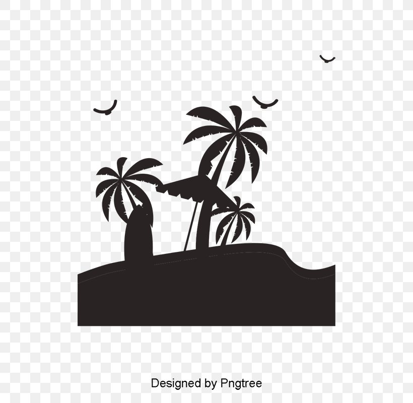 Clip Art Vector Graphics Image Beach, PNG, 800x800px, Beach, Arecales, Art, Blackandwhite, Cartoon Download Free