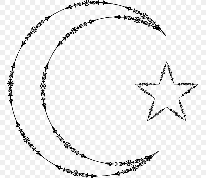 Lunar Phase Star And Crescent Moon Clip Art, PNG, 762x712px, Lunar Phase, Area, Art, Black And White, Body Jewelry Download Free