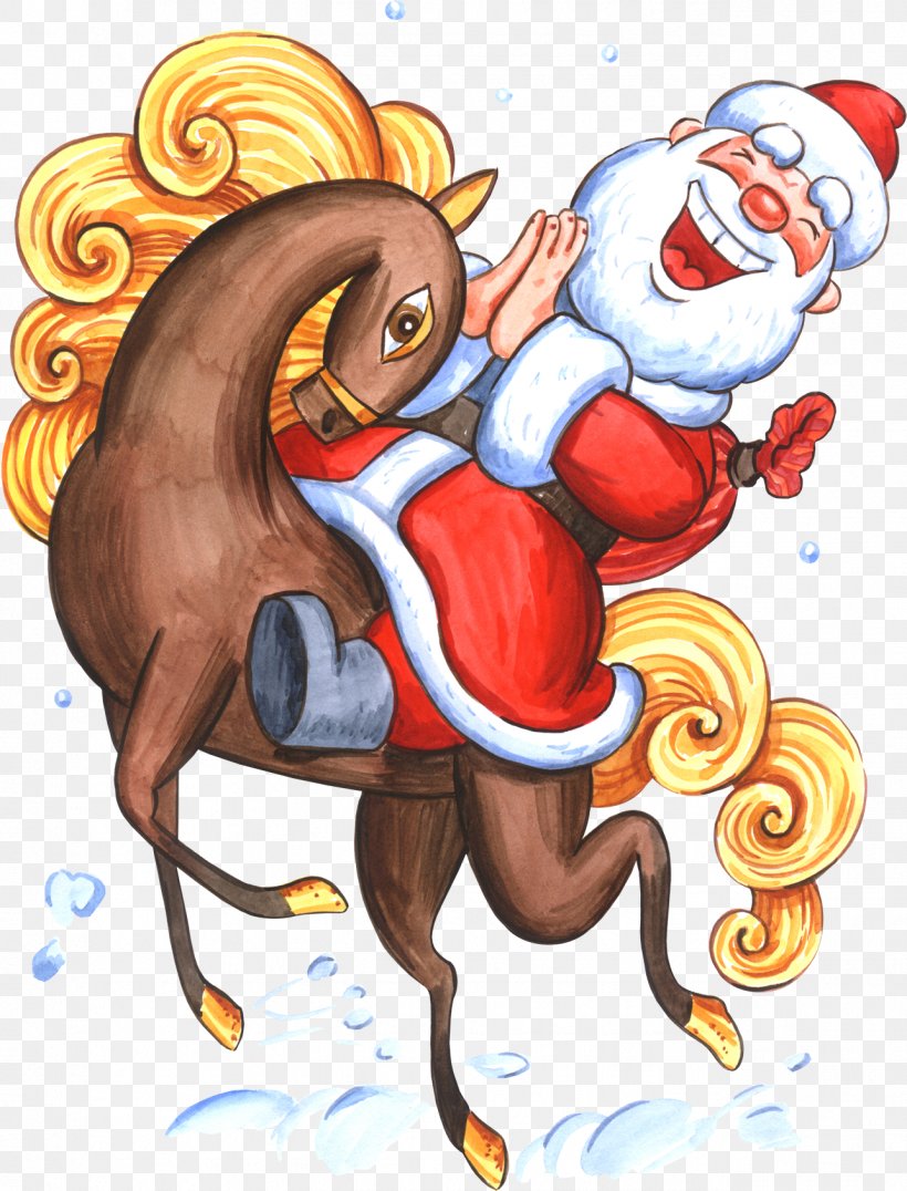 Ded Moroz Santa Claus's Reindeer Santa Claus's Reindeer Clip Art, PNG, 1286x1688px, Ded Moroz, Art, Carnivoran, Cartoon, Christmas Download Free
