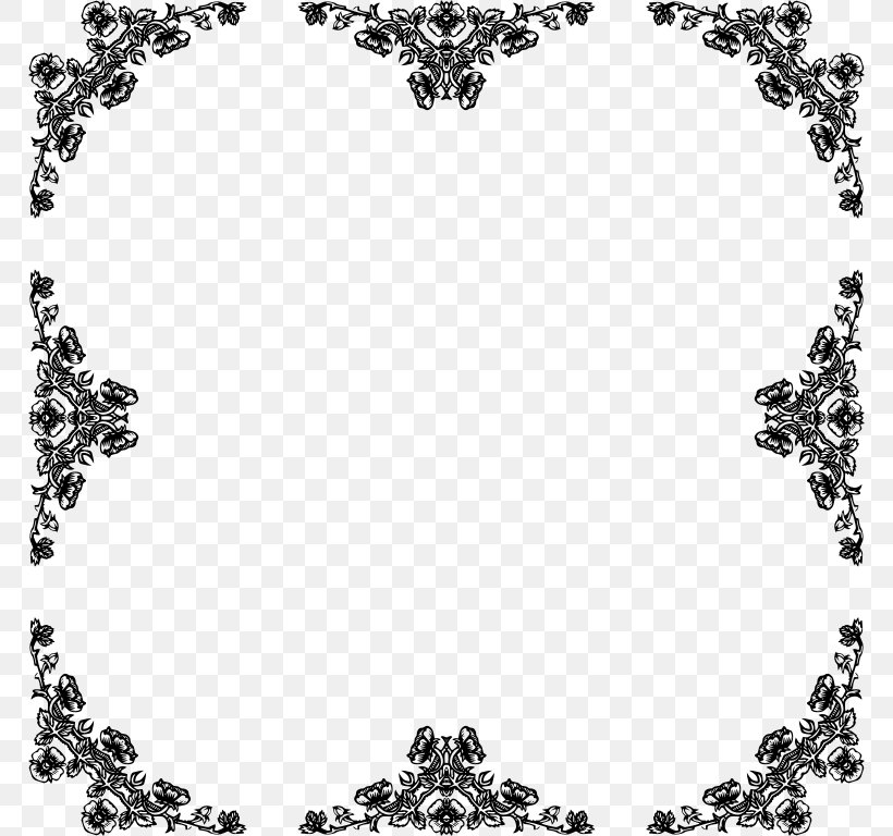 Picture Frames Clip Art, PNG, 768x768px, Picture Frames, Black And White, Body Jewelry, Computer Network, Jewellery Download Free