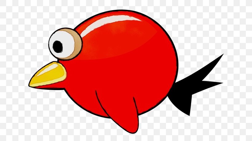 Red Clip Art Cartoon Beak Fish, PNG, 640x459px, Watercolor, Beak, Bird, Cartoon, Fish Download Free