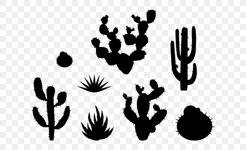 Wall Decal Desert Succulent Plant Sticker, PNG, 660x500px, Wall Decal, Agave, Black And White, Cactaceae, Desert Download Free