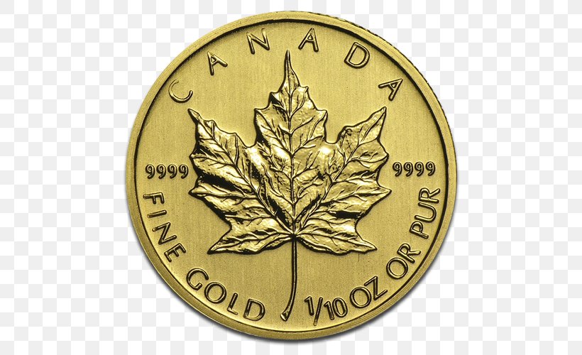 Canada Canadian Gold Maple Leaf Gold Coin, PNG, 500x500px, Canada, American Gold Eagle, Bullion, Bullion Coin, Canadian Gold Maple Leaf Download Free