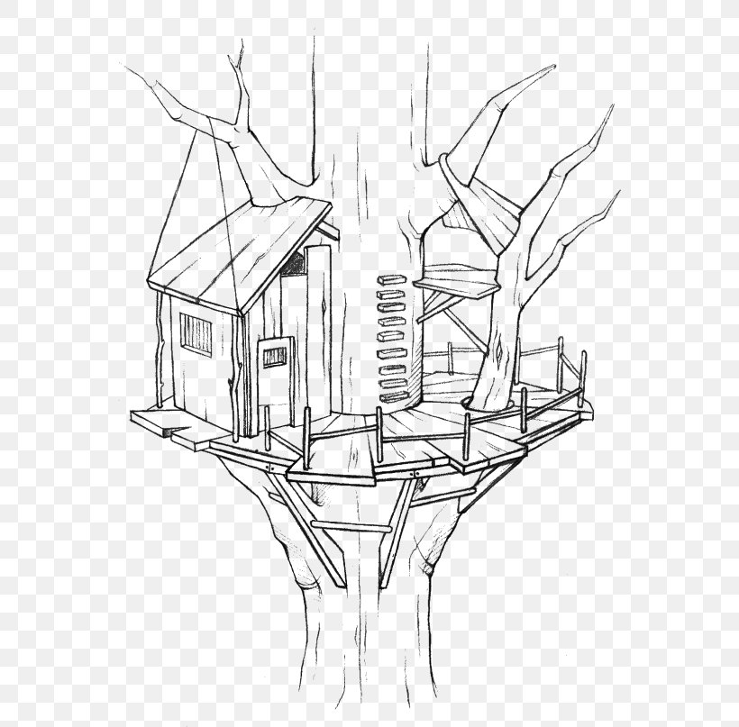 Magic Tree House How To Draw Baby Animals Drawing, PNG, 600x807px, Tree House, Artwork, Black And White, Branch, Building Download Free