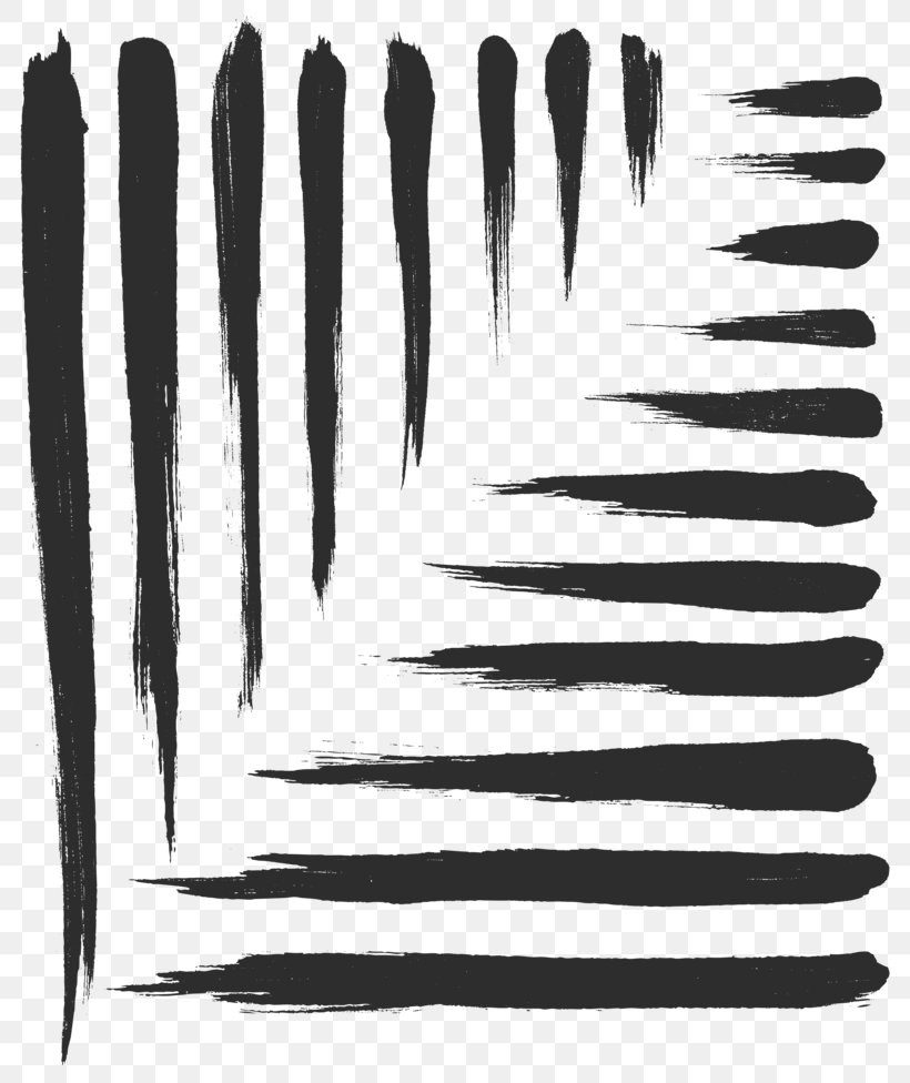 Paint Brushes Drawing Image, PNG, 818x976px, Brush, Art, Blackandwhite, Drawing, Grunge Download Free