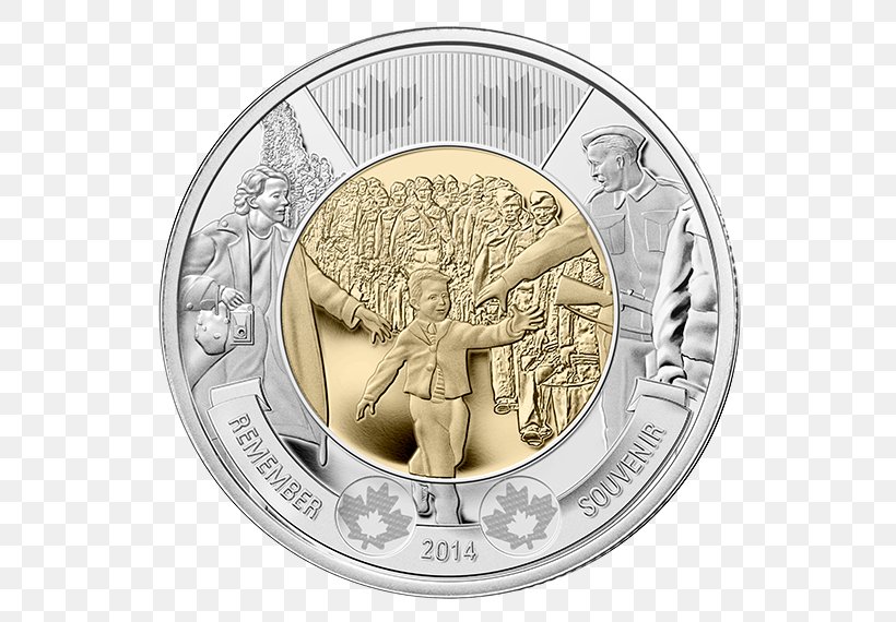 Second World War Wait For Me, Daddy Canada War Of 1812 Toonie, PNG, 570x570px, Second World War, Australian Twodollar Coin, Canada, Cash, Coin Download Free