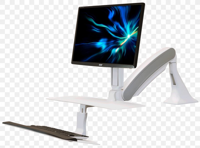 Standing Desk Sit-stand Desk Office & Desk Chairs, PNG, 1200x893px, Standing Desk, Chair, Computer Monitor, Computer Monitor Accessory, Computer Monitors Download Free